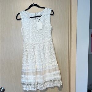 Miss Me couture White Lace Mini Dress